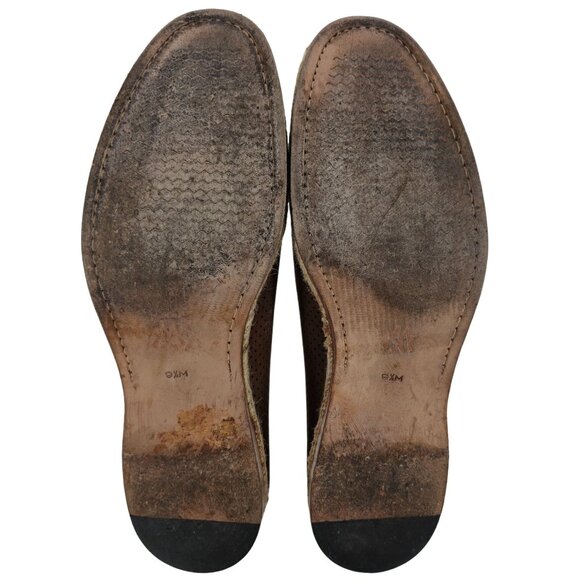 Mezlan Spain Brown Perforated Leather Slip-on Loafers Men size 9.5 Casual Shoes main image 6